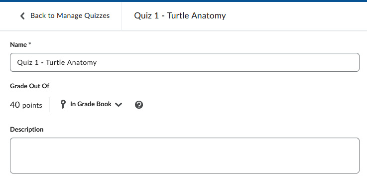Creating a new quiz. The title has been entered, and then the Add/Edit Questions button is about to be clicked.